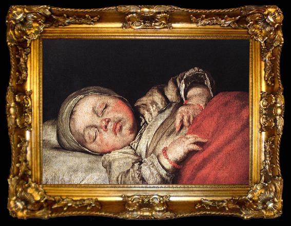 framed  STROZZI, Bernardo Sleeping Child e, ta009-2